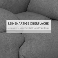 HOMCOM Relaxsessel Liegesessel Fernsehsessel, Liegefunktion Leinenoptik, 93 cm x 88 cm x 102 cm, Grau(m-5)