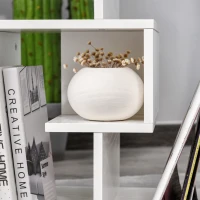 HOMCOM Beistelltisch Standregal Satztisch Bücherregal Coutchtisch Ablage Platzsparend Wohnzimmer Schlafzimmer Arbeitszimmer Weiß 45 x 40 x 55 cm(m-7)