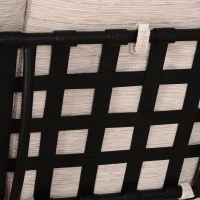 Outsunny Balancelle de Jardin 3 Places Grand Confort Toit Inclinaison réglable épais Coussins Amovibles Polyester Acier époxy Beige(m-9)