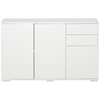 HOMCOM Sideboard Kommode Anrichte, 2 Schubladen, Push-Click, 117 cm x 36 cm x 74 cm, Weiß
