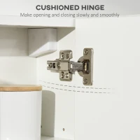 kleankin Bathroom Cabinet with Mirror, Double Door Wall Mounted Storage Cupboard Organizer with Adjustable Shelves, White(m-6)