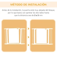 PawHut Barrera de Seguridad para Perros Extensible 75-103cm Barrera Escaleras Puertas con 2 Extensiones Cierre Automático Negro(m-8)