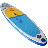 HOMCOM Inflatable Stand Up Paddle Board, 10' x 30" x 4", Non-Slip SUP, with ISUP Accessories, Hand Pump, 1 Fin, Adj Paddle, Backpack for Youth Adult Beginners/Experts(m-11)