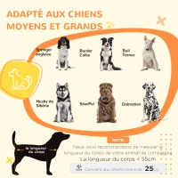 PawHut Cage pour chien animaux cage de chien sur pied avec coussin amovible acier aspect bois 90 x 58 x 65 cm(m-4)