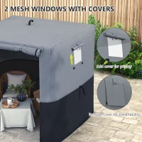 Outsunny 2 x 2m Pop-Up Gazebo, with Accessories - Black(m-5)