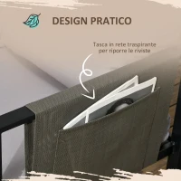 Outsunny Set da Giardino 4 Pezzi con 2 Divanetti, Poltrona Angolare e Tavolino da Caffè in Vetro Temperato(m-5)