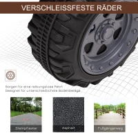 HOMCOM Kinder Quad Elektro 6V Kinderquad mit Vorwärtsfunktion, Musik, Elektro-Quad für Kinder 1,5-3 Jahre Schwarz(m-7)