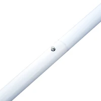 Outsunny Mât de Fixation pour Voile d'ombrage - Poteau pour Voile d'ombrage - démontable 3 Parties - Hauteur réglable, Accessoires fournis - Ø 2,5 cm x 3H m - métal Blanc(m-8)