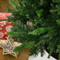 HOMCOM Albero di Natale Artificiale 180cm con 786 Rami, 2 Sezioni e Base in Metallo, Verde(m-9)