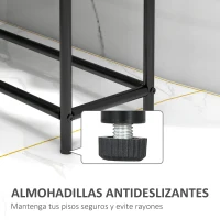 HOMCOM Toallero de Pie con 2 Barras y Marco Metálico Toallero de Baño Moderno 66x20x110 cm Negro(m-5)