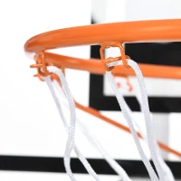 SPORTNOW Canasta de Baloncesto de Pared con Red Diámetro de 45 cm y Marco de Acero para Interior y Exterior 113x61x73 cm Negro(m-9)