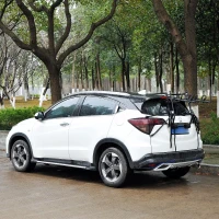 HOMCOM 2 Bike Bicycle Carrier Car Back Rack Rear Mounted Universal Travel Transit - Black(m-2)