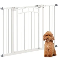 PawHut Pressure Fit Stair Gate, Dog Gate w/ Auto Closing Door for Small, Medium Dog, Easy Installation, for Width 74 to 100cm(m-1)