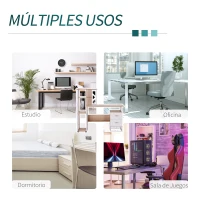 HOMCOM Escritorio con Estantería Librería Mesa de Ordenador PC con Superficie de 110 cm 2 Cajones y Múltiples Estantes para Oficina Estudio Despacho 133x55x123 cm Roble(m-6)