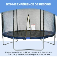 SPORTNOW Trampoline d'extérieur avec filet de sécurité Ø305 cm pour enfants et adultes(m-5)