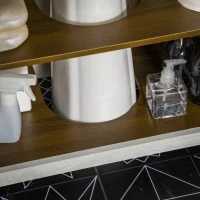 kleankin Mueble para Debajo del Lavabo Armario Bajo con 2 Puertas Enmarcadas y Estante Ajustable 60x30x60 cm Blanco(m-8)