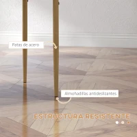 HOMCOM Juego de 2 Sillas de Comedor con Respaldo de Ratán PE Asiento Tapizado de Cuero PU y Patas de Acero 40x50x97 cm Ocre(m-6)