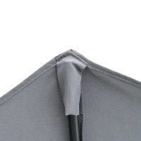 Outsunny 2m Half Parasol Market Umbrella Garden Balcony Parasol with Crank Handle, Base, Double-Sided Canopy, Dark Grey(m-8)