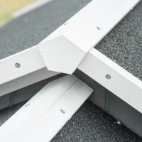 PawHut Hühnerstall Hühnerhaus mit Nistkasten Rampe winterfest Hühnervoliere 2 Ebenen Gehege leicht zu reinigen Tannenholz Stahl Asphalt Grau 209,5 x 96 x 123 cm(m-8)