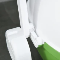 PawHut Katzentoilette mit Sieb, inkl. Schaufel, niedliches Design; Grün + Weiß(m-9)