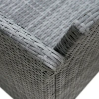 Outsunny Set 4 P.zi Mobili da Giardino in Rattan (PE), Salotto da Esterni con Tavolo, 2 Sedie, Divano due posti, Grigio(m-8)