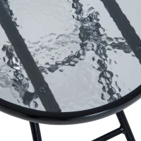 Outsunny Three-Piece Rocking Chair Garden Bistro Set - Beige(m-9)