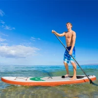 Outsunny 10'6" x 30" x 6" Inflatable Stand Up Paddle Board, Non-Slip & Ultra-Light Deck with Adj Paddle, ISUP Accessories, Pump and Carry Bag, for Youth Adults Beginner(m-2)