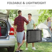 Outsunny Portable Sun Lounger, Folding Camping Bed Cot, Reclining Lounge Chair 5-position Adjustable Backrest with Side Pocket, Pillow for Patio Garden Beach Pool, Mixed Grey(m-6)