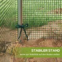 Outsunny Pflanzenschutznetz, Gemüseschutz, Reißverschlusstür, Stahlrahmen, 125x125x62,5 cm, Grün/Silber(m-7)