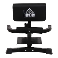 HOMCOM Squat Bench Trainer Sit Up Machine Multifunctional Equipment Abdomen and Leg Strength Indoor Household Fitness Device Black(m-11)