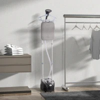 HOMCOM Plancha de Vapor Vertical 1950W 2 L con Temperatura Ajustable en 11 Niveles y Barra Telescópica Negro(m-2)