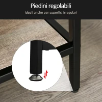 HOMCOM Scaffale Libreria Asimmetrica Stile Industriale in Legno e Metallo(m-4)
