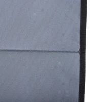 Outsunny Set of 2 Foldable Garden Beach Chair Mat Lightweight Outdoor Sun Lounger Seats Adjustable Back Metal Frame PE Fabric Head Pillow w/ Carry Bag,Grey(m-8)