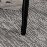 HOMCOM Hocker, Fußstütze, gepolsterter Sitz, Kaschmir-Optik, Stahlbeine, 42 x 42 x 44 cm, Hellblau(m-9)