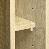 HOMCOM Escritorio Flotante Multifuncional Mesa Plegable de Pared Moderna con Estante de Almacenamiento 60x20x50 cm Roble(m-8)