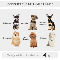 PawHut Haustier Rucksäcke mit transparentem Fenster faltbar Gepäckträger Transporttasche Oxford-Gewebe PE EVA Schwarz+Rot 38 x 24 x 38cm(m-4)