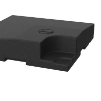 Outsunny Set 4 Basi a Croce per Ombrelloni da Giardino Riempibili con Acqua e Sabbia 51x51x12cm Nero(m-8)