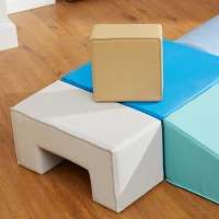 AIYAPLAY Juego de 4 Bloques Psicomotricidad para Niños Juguete para Aprendizaje para Escalar y Gatear Multicolor(m-9)