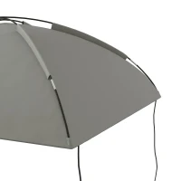 Outsunny Abri solaire tonnelle barnum auvent réglables en dôme acier polyester haute densité 190T sac de transport inclus gris(m-8)