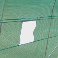 Outsunny 4.5m x 2m x 2m Walk-in Tunnel Greenhouse Garden Plant Growing House with Door and Ventilation Window, Green(m-9)