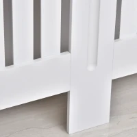 HOMCOM Copritermosifone a Doghe in MDF per Casa e Ufficio, 152x19x81 cm, Bianco(m-9)