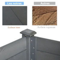 Outsunny Jardinière sur Pieds Potager dim. 123L x 57l x 76H cm Inserts d'irrigation + Feutre de Drainage Bois Massif Sapin(m-4)