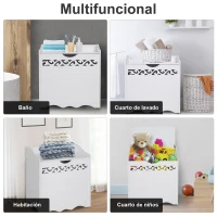 HOMCOM Armario de Almacenamiento con Tapa Multifuncional Gabinete Mueble Organizador de Almacenaje para Cocina Comedor Salón Dormitorio Baño 55x34x58cm(m-7)