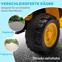 AIYAPLAY Elektro-Kinderquad, Caterpillar, 3 km/h, aufladbar, für 1,5 bis 3 Jahre, Hupe & Licht, Gelb(m-6)