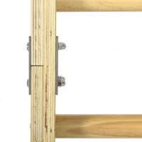 HOMCOM Spalliera Svedese da Palestra in Legno di Faggio con 13 Barre, 78x27x240cm(m-8)