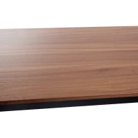 HOMCOM® Computertisch Schreibtisch Bürotisch PC Tisch Walnuss Schwarz(m-5)