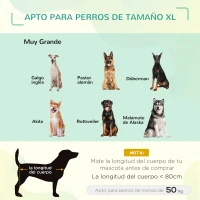 PawHut Cama Elevada para Mascotas Portátil con Toldo Extraíble Tela Transpirable al Aire Libre para Interior y Exterior 122x92x108 cm Gris(m-7)