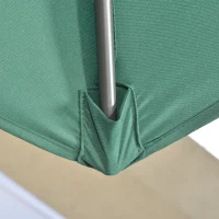 Outsunny 3 x 3(m) Cantilever Parasol with Cross Base, Garden Umbrella with 360° Rotation, Crank Handle and Tilt for Outdoor, Patio, Green(m-8)
