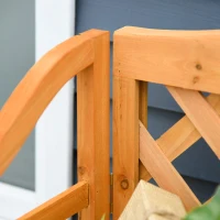 Outsunny Étagère à Fleurs Pliable Étagère à Fleurs Supports de Pots Porte Plante - 4 niveaux à Lattes réglables - pan arrière Treillis - Bois Sapin pré-huilé pour Intérieur Balcon Jardin Terrasse(m-4)