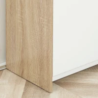 kleankin Badezimmerschrank Badkommode Küchenschrank Badregal Standschrank mit 2 Innenablagen und einer großen Schublade kippsicheres Design elegant MDF Naturholz+Weiß 60 x 30 x 90 cm(m-9)